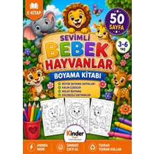 Kinder Yayınları Kinder Çocuklar Için Sevimli Bebek Hayvanlar Boyama E Kitap