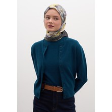 Fresh Scarfs Jasmine Joy Desen Pamuklu Viskon Eşarp Füme