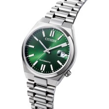 Citizen  NJ0200-50X Tsuyosa 37 mm Otomatik Kol Saati Erkek Çelik Kasa Suya Dayanıklı Yeşil Kadran