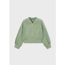 Mayoral Kız Çocuk Fermuarlı Sweatshirt Yeşil 3456