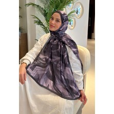 Lamelif Brush Desen Soft Şal Eflatun