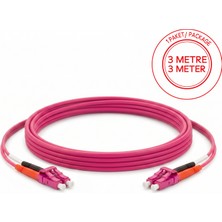 Alfafonet Lc/pc-Lc/pc Multimode Om4 Dupleks 3 Metre Fiber Patch Cord