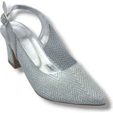 Desire Shoes Desire 354-26 Simli Mozaik Desenli Nikelajlı Kalın Topuk Kadın Ayakkabı