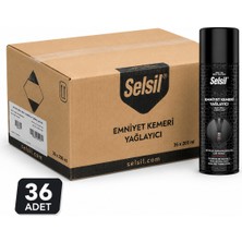 Selsil Emniyet Kemeri Yağlayıcı Sprey 200 ml Düzgün Sarılması Için Bakım Koruyucu Sprey 36 Adet ( 1 Koli )