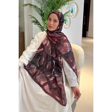Lamelif Brush Desen Soft Şal Bordo