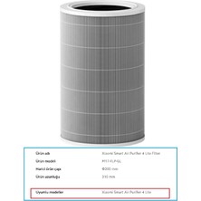 Lin Grup Xiaomi Smart Air Purifier 4 Lite Hepa Filtre Aktif Karbon