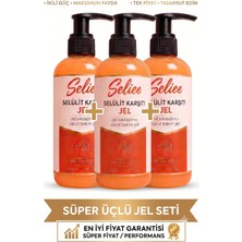 Seliee Sıkılaştırıcı 3'lü Jel - Anti Selülit, Bölgesel, Doğum Sonrası Çatlak Karşıtı Nemlendirici & Etkili Fit Görünüm Jeli 250 ml