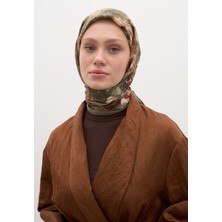 Fresh Scarfs Madeleine Desen Pamuklu Viskon Eşarp Haki