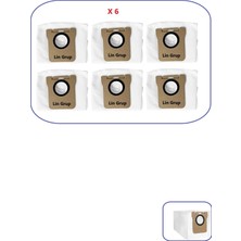 Lin Grup Xiaomi Robot Vacuum X20 Max X20 Pro D109GL Toz Torbası 6 Adet