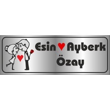 Outdoor One Metal Kapı İsimliği GÜMÜŞ 0006