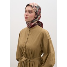 Fresh Scarfs Judith Desen Pamuklu Viskon Eşarp Bordo