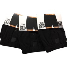 The Don Siyah Renk 3'lü Jersey Penye Boxer