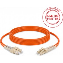 Alfafonet Sc/pc-Lc/pc Multimode Om2 Dupleks 5 Metre Fiber Patch Cord