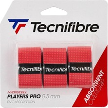Tecnifibre Players Pro Kırmızı Overgrıp  3'lü Paket (0,5 Mm)
