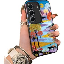 HONTINGA Tecno Camon 40 Pro 5g ile Uyumlu Kılıf Silikon Kenar Sert Arka Kamera Koruyucu Basitlik Anti Düşme Kamera Korumalı Manzara Desen Couple Telefon Kılıfı Kadın ve Erkek Için Uygundur K1-1505