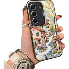 HONTINGA Tecno Camon 40 Pro 5g ile Uyumlu Kılıf Silikon Kenar Sert Arka Kamera Koruyucu Basitlik Anti Düşme Kamera Korumalı Manzara Desen Couple Telefon Kılıfı Kadın ve Erkek Için Uygundur K1-1506