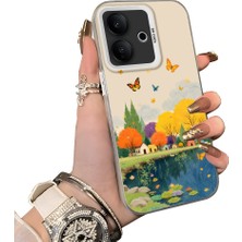 HONTINGA Vivo V60 Lite 5g ile Uyumlu Kılıf Silikon Kenar Sert Arka Kamera Koruyucu Basitlik Anti Düşme Kamera Korumalı Kelebek Desen Couple Telefon Kılıfı Kadın ve Erkek Için Uygundur K1-1507