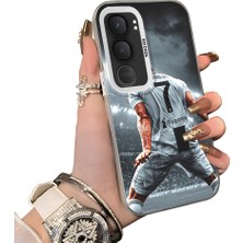 HONTINGA Vivo Y31 5g ile Uyumlu Kılıf Silikon Kenar Sert Arka Kamera Koruyucu Basitlik Anti Düşme Kamera Korumalı Cr7 Desen Couple Telefon Kılıfı Kadın ve Erkek Için Uygundur K1-1513
