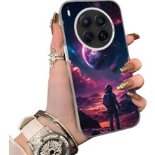HONTINGA Tecno Camon 40 Premier 5g ile Uyumlu Kılıf Silikon Kenar Sert Arka Kamera Koruyucu Basitlik Anti Düşme Kamera Korumalı Gezegen Desen Couple Telefon Kılıfı Kadın ve Erkek Için Uygundur K1-1511