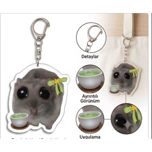Tanlight Matcha Seven Sad Hamster Anahtarlık - Dekoratif Çanta Charmı