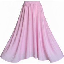 Sue Store Pembe Beli Lastikli Astarlı Tensel Etek