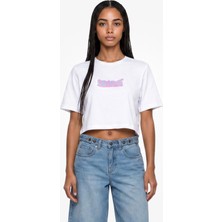 Vans Y2K Boho Relax Crop Kadın Beyaz T-Shirt.-