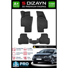 S-Dizayn Vw cc 3D Pro Havuzlu Paspas 2008-2017 A+ Kalite