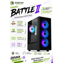 Güneysu Teknoloji Gaming R5-5060TI Ryzen 7500F Rtx 5060Tİ 16Gb Ddr5 32G 1tb SSD Oyun Bilgisayarı