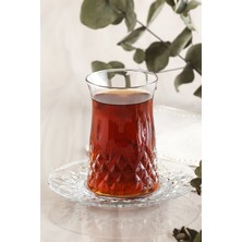 Lav Odin Cam Çay Seti 6 Kişilik 170 ml (6 Çay Bardağı, 6 Çay Tabağı)