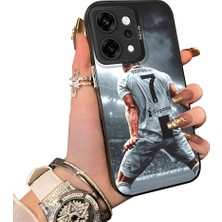 HONTINGA Oppo Reno 14 Pro 5g ile Uyumlu Kılıf Silikon Kenar Sert Arka Kamera Koruyucu Basitlik Anti Düşme Kamera Korumalı Cr7 Desen Couple Telefon Kılıfı Kadın ve Erkek Için Uygundur K1-1513