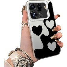 HONTINGA Oppo Find X9 Pro 5g ile Uyumlu Kılıf Silikon Kenar Sert Arka Kamera Koruyucu Basitlik Anti Düşme Kamera Korumalı Kalp Desen Couple Telefon Kılıfı Kadın ve Erkek Için Uygundur K1-1514