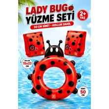 Yıldırım Oyuncak 2'li Lady Bug Simit ve Kolluk Seti – Çocuk Havuz Deniz Yüzme Yardımcı Seti 2+Yaş