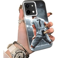 HONTINGA Vivo Y28 ile Uyumlu Kılıf Silikon Kenar Sert Arka Kamera Koruyucu Basitlik Anti Düşme Kamera Korumalı Cr7 Desen Couple Telefon Kılıfı Kadın ve Erkek Için Uygundur K1-1513