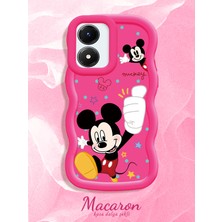 HONTINGA Vivo Y02S Uyumlu Kılıf Düşüme Önleyici Basitlik Anti Düşme Kamera Koruyucu Basit Kırmızı Yumuşak Silikon Couple Telefon Kılıfı Çizgi Film Desen K9-0268