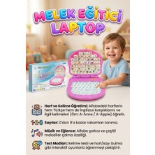Farbu Oyuncak Melek Laptopum! Pembe Sesli Müzikli Türkçe - Ingilizce Interaktif Alfabeyi Sayıları Öğreten Oyuncak Laptop