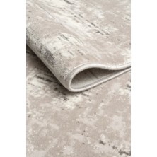 Ecosia %100 Akrilik Bej-Vizon Desenli Yumuşak Modern Halı Salon Mutfak Antre Yolluk Oturma Odası HALISL258