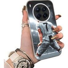 HONTINGA Tecno Camon 40 Premier 5g ile Uyumlu Kılıf Silikon Kenar Sert Arka Kamera Koruyucu Basitlik Anti Düşme Kamera Korumalı Cr7 Desen Couple Telefon Kılıfı Kadın ve Erkek Için Uygundur K1-1513