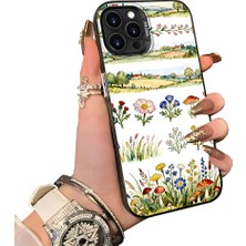 HONTINGA iPhone 13 Pro Max ile Uyumlu Kılıf Silikon Kenar Sert Arka Kamera Koruyucu Basitlik Anti Düşme Kamera Korumalı Çiçekli Desen Couple Telefon Kılıfı Kadın ve Erkek Için Uygundur K1-1510