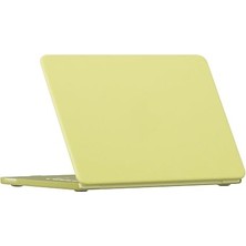 Arabulalaca Macbook Neo 13 Inç A3404 Model Uyumlu Mat Doku Koruma Kılıfı Alt ve Üst Koruyucu Renk Sarı