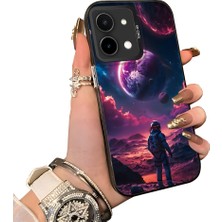 HONTINGA Vivo Y28 ile Uyumlu Kılıf Silikon Kenar Sert Arka Kamera Koruyucu Basitlik Anti Düşme Kamera Korumalı Gezegen Desen Couple Telefon Kılıfı Kadın ve Erkek Için Uygundur K1-1511