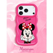 HONTINGA iPhone 17 Pro Max Uyumlu Kılıf Düşüme Önleyici Basitlik Anti Düşme Kamera Koruyucu Basit Kırmızı Yumuşak Silikon Couple Telefon Kılıfı Çizgi Film Desen K9-0267