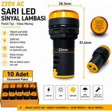 Belirtilmemiş Sarı LED Sinyal Lambası - 10 Adet