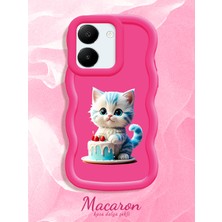 HONTINGA Vivo Y27S Uyumlu Kılıf Düşüme Önleyici Basitlik Anti Düşme Kamera Koruyucu Basit Kırmızı Yumuşak Silikon Couple Telefon Kılıfı Kedi Desen K9-0265