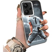 HONTINGA Xiaomi Redmi Note 13 Pro Plus 5g ile Uyumlu Kılıf Silikon Kenar Sert Arka Kamera Koruyucu Basitlik Anti Düşme Kamera Korumalı Cr7 Desen Couple Telefon Kılıfı Kadın ve Erkek Için Uygundur K1-1513