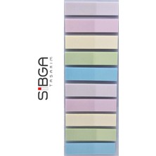 Sibga Tasarım Şeffaf Renkli Postit Post-It Post It. Kitap Ayracı Ayraç Postit Sticker Not Kağıdı 200 Yaprak