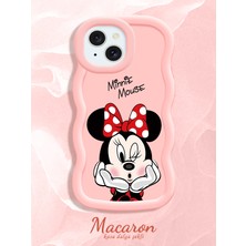 HONTINGA iPhone 15 Plus Uyumlu Kılıf Düşüme Önleyici Basitlik Anti Düşme Kamera Koruyucu Basit Pembe Yumuşak Silikon Couple Telefon Kılıfı Çizgi Film Desen K9-0267