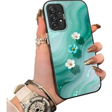 HONTINGA Samsung Galaxy A52S 5g ile Uyumlu Kılıf Silikon Kenar Sert Arka Kamera Koruyucu Basitlik Anti Düşme Kamera Korumalı Çiçekli Desen Couple Telefon Kılıfı Kadın ve Erkek Için Uygundur K1-1508