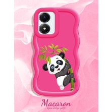HONTINGA Vivo Y02S Uyumlu Kılıf Düşüme Önleyici Basitlik Anti Düşme Kamera Koruyucu Basit Kırmızı Yumuşak Silikon Couple Telefon Kılıfı Panda Desen K9-0266