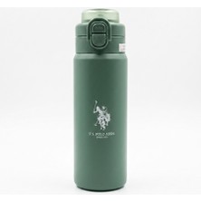 U.S. Polo Assn. Paslanmaz Çelik Termos Matara Pipetli ve Normal Içme Seçenekli Stainless 600 ml