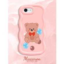 HONTINGA iPhone 6s Plus Uyumlu Kılıf Düşüme Önleyici Basitlik Anti Düşme Kamera Koruyucu Basit Pembe Yumuşak Silikon Couple Telefon Kılıfı Ayı Desen K9-0264